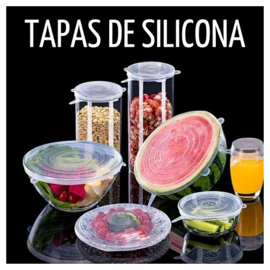 Tapas Elásticas de Silicona Reutilizable